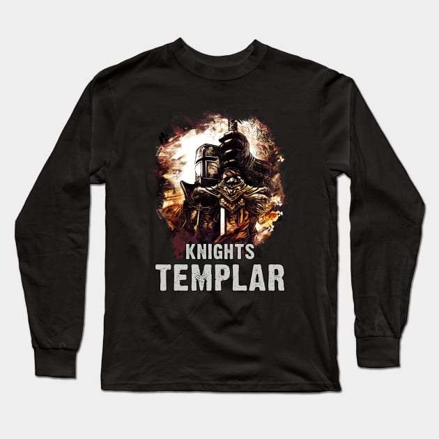 Knights Templar / the Order of the Knights of the Temple of Solomon Long Sleeve T-Shirt by Naumovski